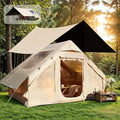 YOLENY Inflatable Camping Tent for 4-6 Person Easy Setup Portable Water-Resistant Cabin Tent with Mesh Windows &amp Pumps