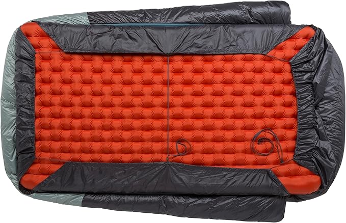 Big Agnes King Solomon 20°F Doublewide Sleeping Bag 2-Person Down Fill Sleeping Bag with Double Zipper Entry Zip-Off Quilt Pad Attachment System