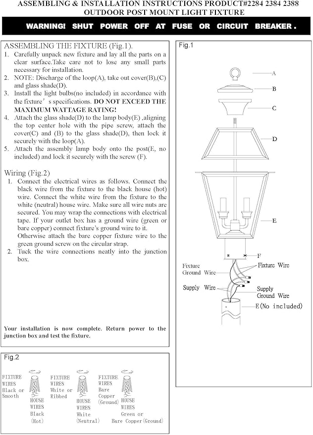 Livex Lighting 2284-02 Outdoor Post with Clear Beveled Glass Shades Polished Brass