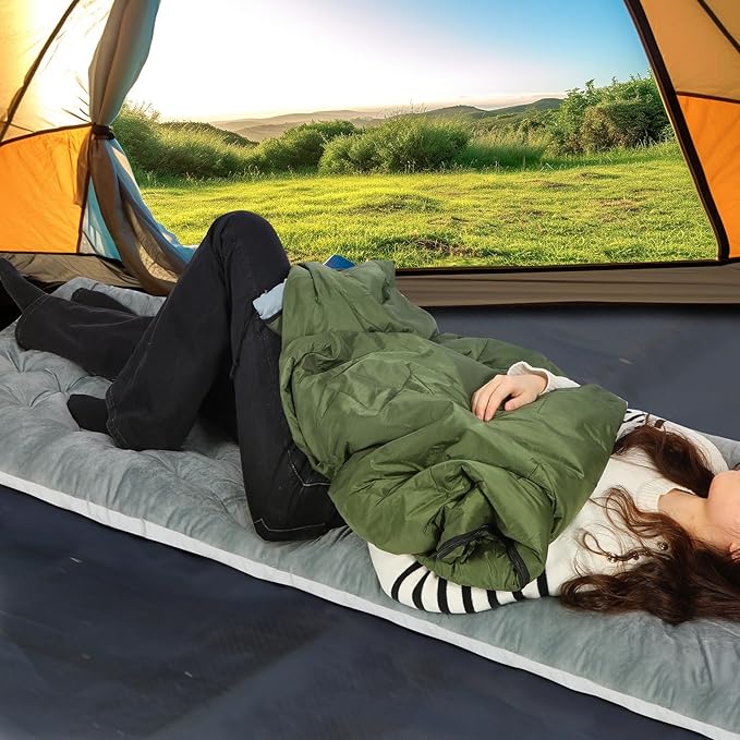 REDCAMP Folding Cot Pads for Sleeping Extra Thick Soft Comfortable Velvet &amp Corduroy Cotton Camping Cot Mattress Pad for Backpacking Hiking Black Blue Brown Grey 75x30 inches