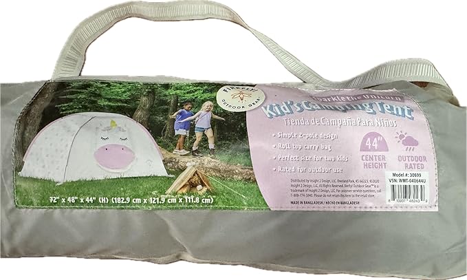 Firefly! Outdoor Gear Unicorn Kids Camping Tent 2-Person Pink and White