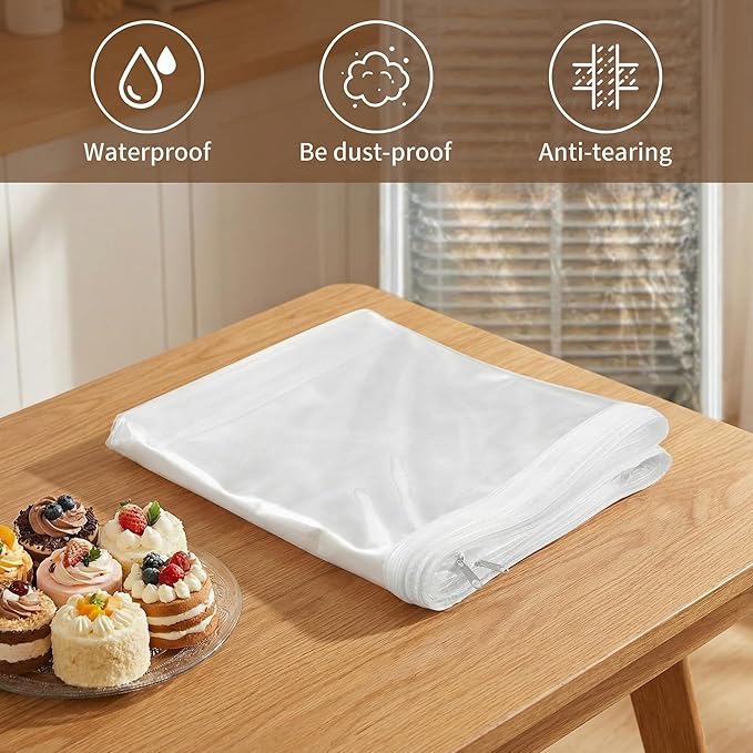 Sheet Pan Rack Cover Transparent PVC Foldable Wire Rack Cover for Foodservice Bread Racks Sheet Pan Cover Ideal for Home Kitchen and Restaurant Use (20 Tier)