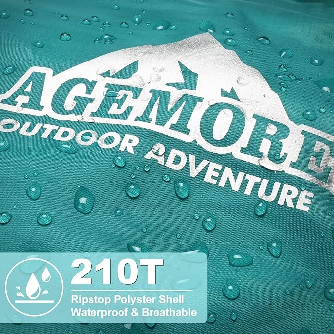 AGEMORE Cotton Flannel Sleeping Bag for Adults Lightweight XXL Cotton Sleeping Bag for Camping Backpacking or Hiking Water Resistant 3-4 Season Sleeping bag for Warm &amp Cool Weather