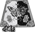 Outdoor Picnic BlanketPortable Sandproof Waterproof Picnic MatSkull Butterfly Printed Camping Beach Mat for Sand and Wet Grass Hiking (Skull Butterfly S)
