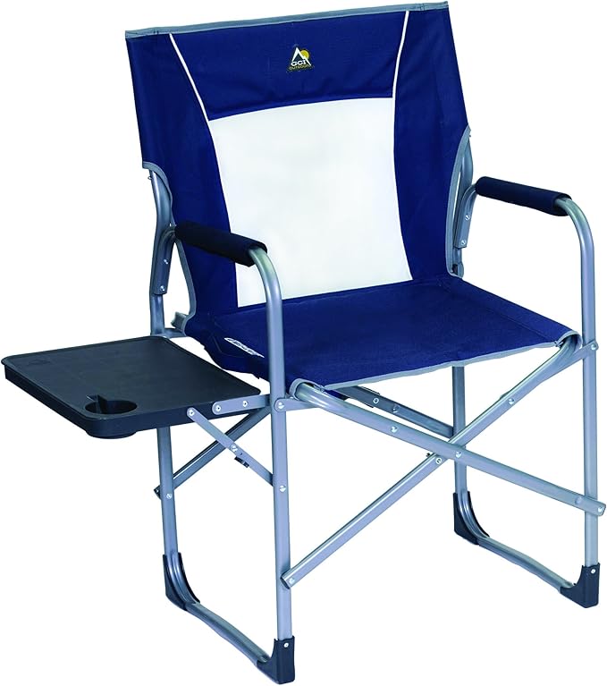 GCI Outdoor Slim-Fold Outdoor Folding Chair Camping Chair With Side Table