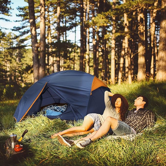Bessport Camping Tent for 2-3 Person Lightweight Backpacking Tent Waterproof Windproof Two Doors Easy Setup Double Layer Outdoor Tents for 3 to 4 Seasons Suitable for OutdoorHikingCamping
