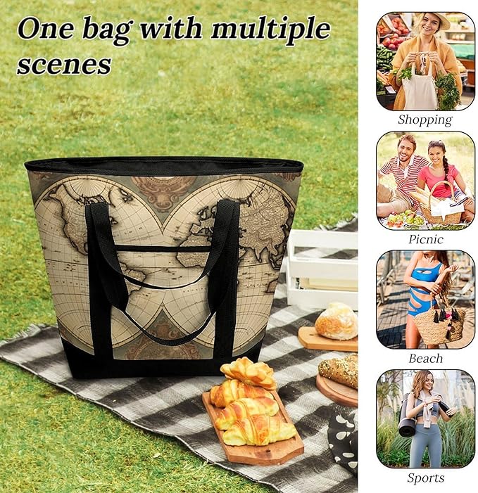 Insulated Shopping BagLarge Reusable Cooler Bags 9cf1f95843ff702322dd3a7d8341689 Printed Foldable Shopping BagTravel Waterproof Shoulder Bag