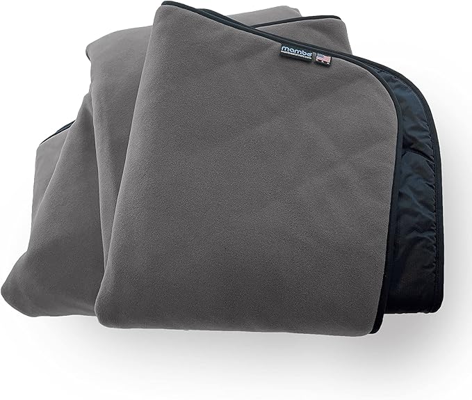 Mambe Super Extreme Weather Outdoor Blanket - Charcoal - 100% Waterproof &amp Windproof - Insulated Polarfleece Blanket for Activities Like Cold Weather Camping &amp Winter Sports Machine Washable