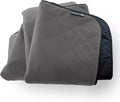 Mambe Super Extreme Weather Outdoor Blanket - Charcoal - 100% Waterproof &amp Windproof - Insulated Polarfleece Blanket for Activities Like Cold Weather Camping &amp Winter Sports Machine Washable