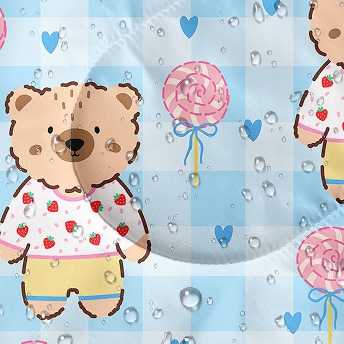 Cute Bear Sleeping Bag for Girls KidsKawaii Milk Tea Waterproof Portable Camping Bag3 Season Warm Cool Weather Lightweight Compact Camping Essentials Gear for Travelling Hiking Yellow