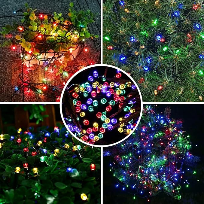 2-Pack Connectable Christmas Lights Outdoor Total 164FT 400LED Christmas String Lights Waterproof with 8 Modes &amp Timer Green Wire Twinkle Lights for Xmas Tree Decorations Outdoor Indoor Multico
