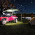 Yescom Car Awning with LED for SUV 4.6FT x 6.6FT Caravan Camping Side Rooftop Tailgate Canopy Tent Shelter Tarp
