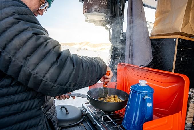 GSI Outdoors Percolator Coffee Pot | Enamelware Campfire Coffee Boiler Kettle for Outdoor Camping Cookware Cabin RV Kitchen Hunting &amp Backpacking