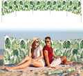 20ft Palm Beach Windscreen Set Long Privacy Screen with 6 Hardwood Poles Rubber Mallet and Carry Bag Portable Beach Fence Wind Blocker for Summer Outdoor Sand Wind Protection