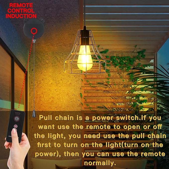 Solar Pendant Lights Outdoor Indoor with Remote Chicken Coop Lights Solar Powered Shed Light with ON Off SwitchSolar Indoor Lights for House Garage Greenhouse Patio Barn Storage