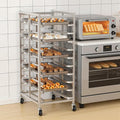 10 Tier Bakers Rack with Wheels Pan Rack Stainless Steel Baking Sheet Pan Cart for Half &amp Full Size Commercial Speed Rack with Brake Casters for Kitchen Bakery Restaurant (10)