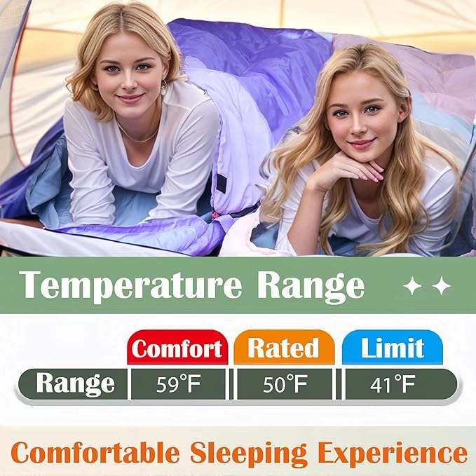 Sleeping Bags for Adults&ampKidsLightweight Waterproof Warm Weather Sleeping BagCompact Portable Sleeping Bag for CampingEssentials Gear for Camping Hiking Outdoor Travel