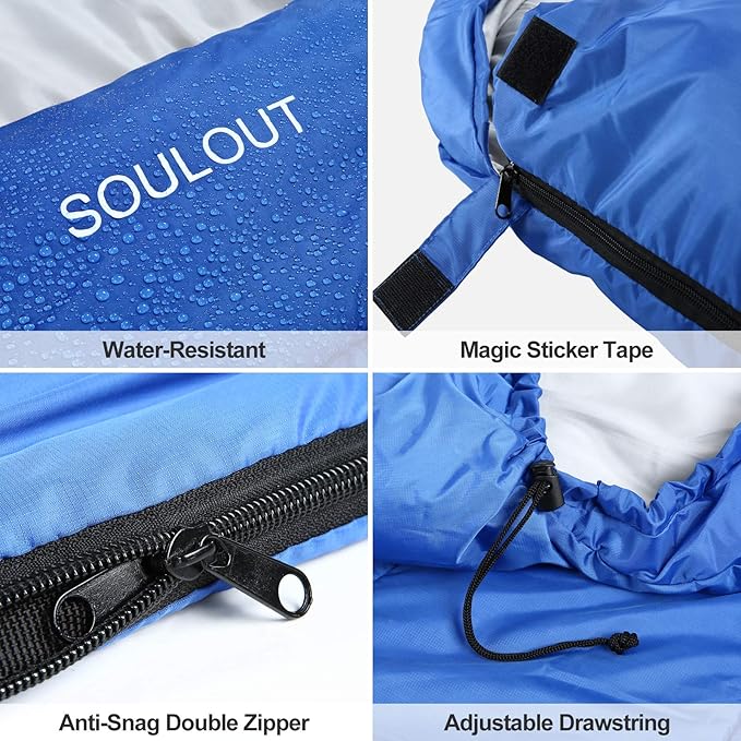 3-4 Season Sleeping Bag for Adults &amp Kids Lightweight Warm Cold Weather Camping Bag with Waterproof Compression Sack – Portable for Hiking Backpacking Traveling &amp Outdoor Adventures