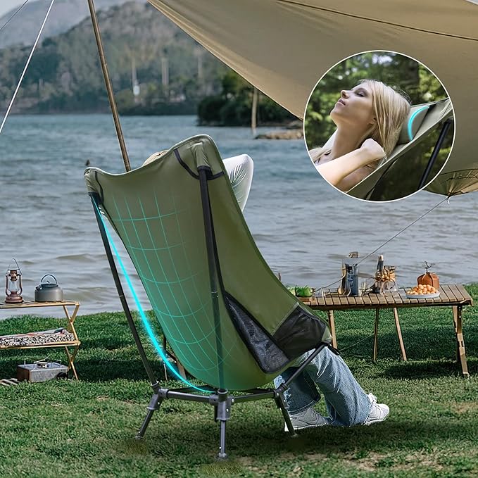 Night Cat Blackout Cabin Tent with High-Back Camping Chair 4 Person Pop Up Camping Tent with Vestibule &amp Rainfly Waterproof Instant Easy Setup Family Tent