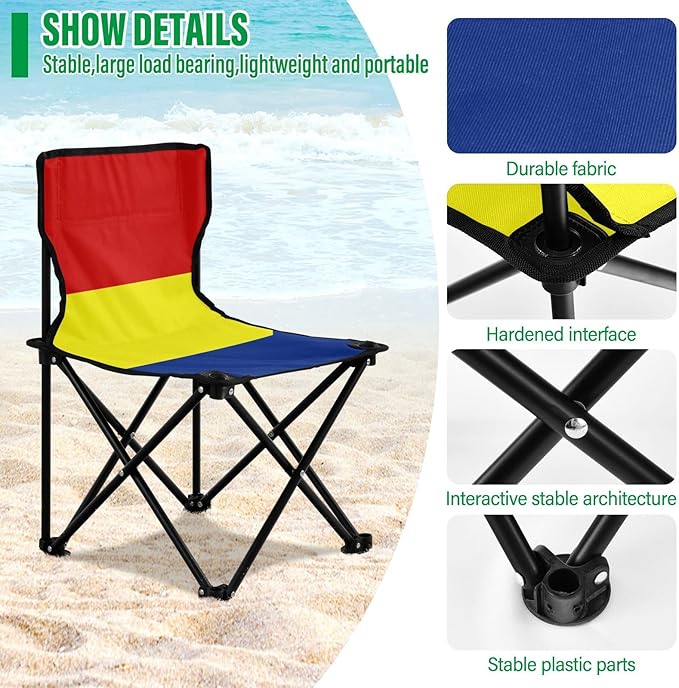 DOMIKING Austronesian Flag Kids' Portable Camping Chairs for Outdoor Lawn Chair with Carry Bag Folding Chair for Camping Hiking Travel