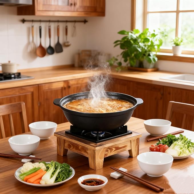 Jerliflyer Alcohol Wood StoveJapanese Portable Stove Belly Stove for Outdoor Picnic for Soup Pot Roasting Pan Kettle