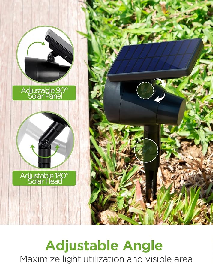 InnoGear Solar Lights for Outside Outdoor Landscape Spotlight Waterproof Security Lighting Adjustable Auto On/Off for Patio Deck Yard Garden Pool Driveway Pack of 4