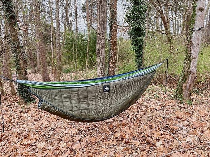 AYAMAYA Single &amp Double Hammock Underquilt Full Length Big Size Under Quilts for Hammocks Camping Backpacking Essential Winter Cold Weather Warm UQ Blanket Bottom Insulation