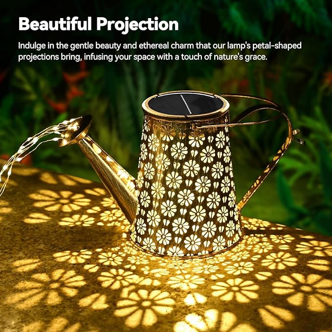 2 Pack Solar Watering Can with LightsSolar Outdoor Garden Decor Waterproof Hanging Lantern Landscape Lights Outside Decorations for Yard Lawn Patio Gardening Gifts.