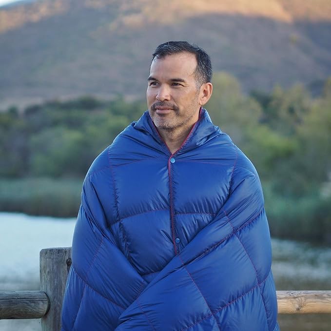 Get Out Gear Down Camping Blanket - Puffy Packable Lightweight and Warm | Ideal for Outdoors Travel Stadium Festivals Beach Hammock | 650 Fill Power Water-Resistant Backpacking Quilt