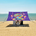ALAZA Rainbow Dragon Beach Tent Sun Shelter UPF50+ Protection Beach Shade Canopy w/ 4 Sandbags for Outdoor Camping Fishing Backyard Fun Picnic 10x9 ft