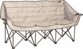 Lippert Campfire Folding Couch - Sand High-Loft Foldable Sofa Dual Cup Holders Power Coated Steel Frame Durable 600D Polyester Fabric for Outdoor Use 500 lb. Capacity 2022114795