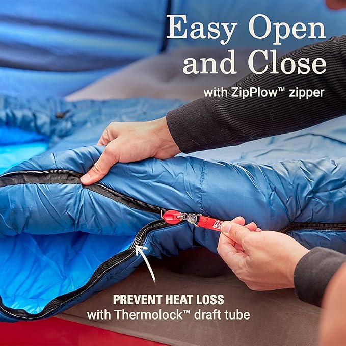 Coleman Sleeping Bag—Tidelands 30° Big &amp Tall Mummy Sleeping Bag for Adults