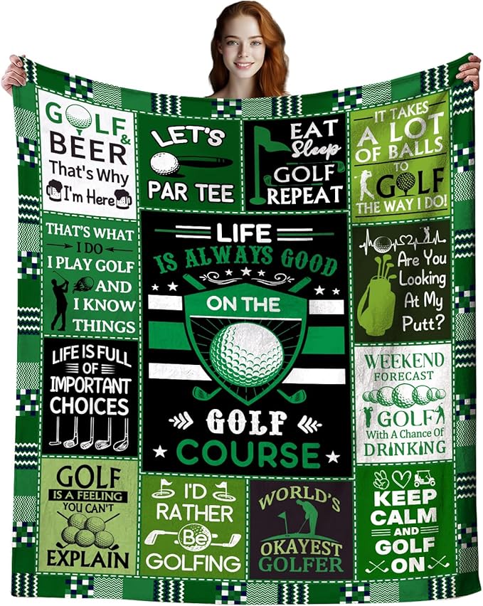 Unique Golf Blanket Gifts for MenFunny Golf Accessories Golfer Throw Blanket Cool Golfing Gifts Idea for Golfers Men Women Adults Boys 60X50