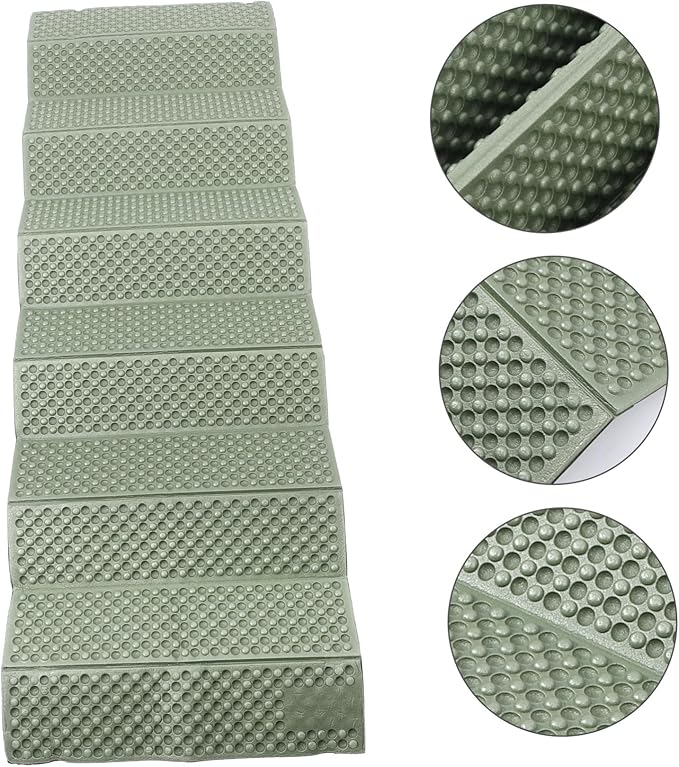 Water-Resistant Foldable Camping Pad with Aluminum Film Thick Multi-Function Outdoor Picnic Mat for Hiking Sleeping Crawling and Pet Play Portable Foldable Sitting Cushion for