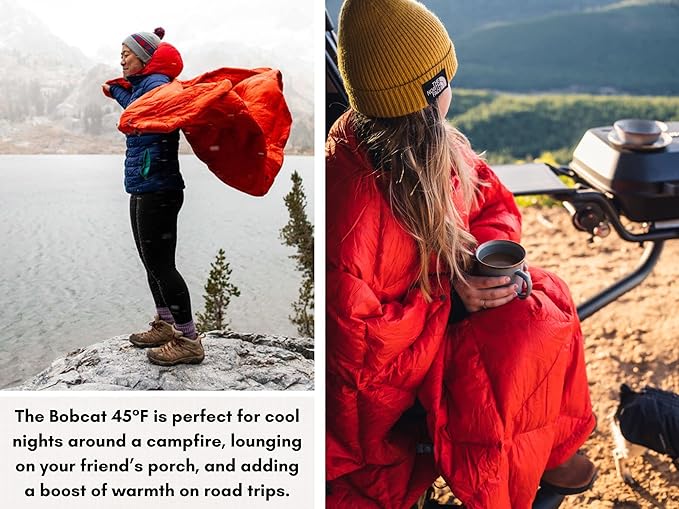 KAMMOK Bobcat 45°F - Down Trail Quilt Water Resistant Durable Compact and Packable Indoor/Outdoor Camp Blanket (84 in × 54 in)