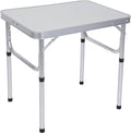 Aluminum Portable Folding Camp Table With Carry Handle - By Trademark Innovations White