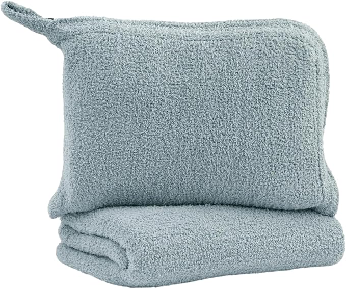 KASHWÉRE Chenilla Fine Travel Blanket Maliblu Half Size 32 * 48