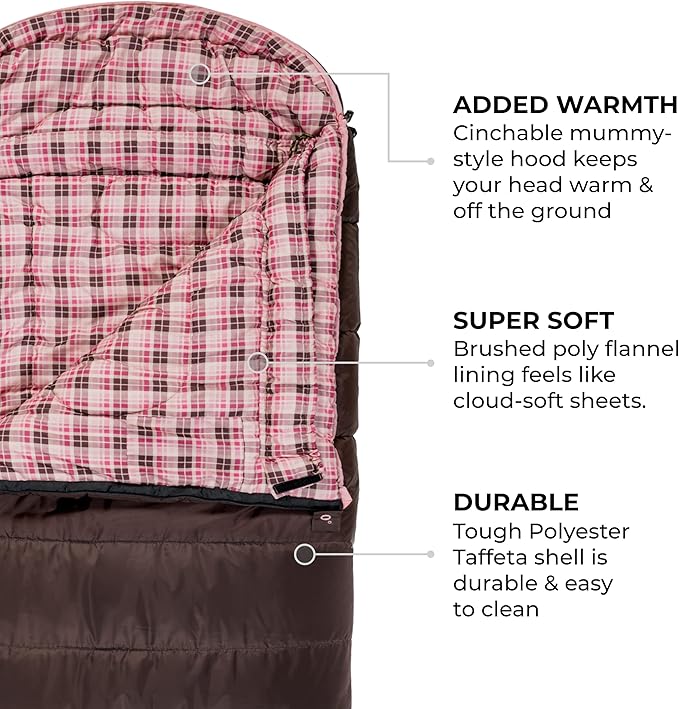 Teton Celsius Regular 25F 20F 0F Degree Sleeping Bags All Weather Bag for Adults and Kids Camping Made Easy and Warm Travel Sack Included