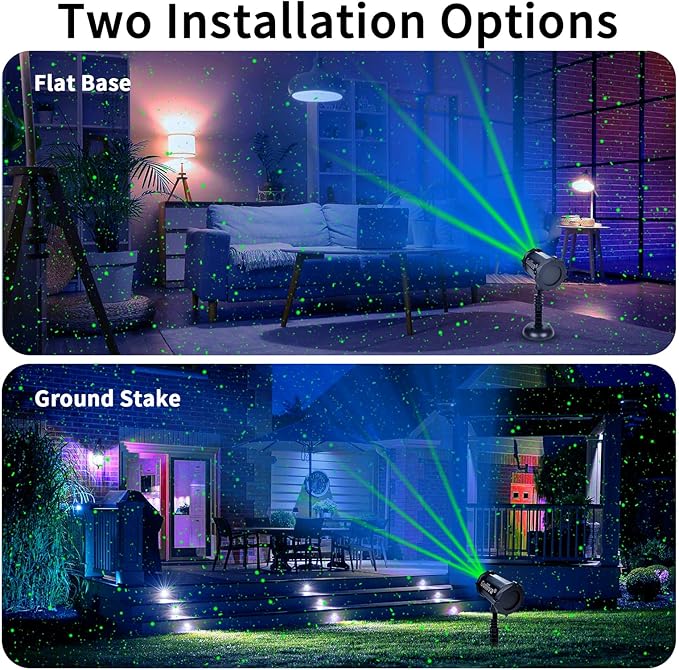 Outdoor Firefly Projector Lights with Blue Aurora LED – Perfect for Garden Yard and Patio Decor | Create Magical Starry Nights for Holidays &amp Events | Waterproof Remote Control