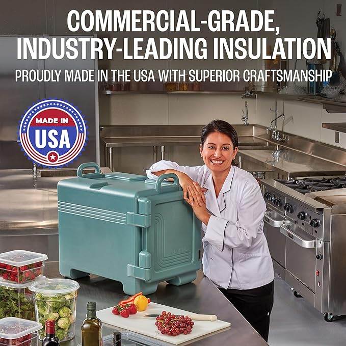 Cambro Insulated Food Pan Carrier - Hotbox for Catering &amp Transport - UPC300 Series (Slate Blue)