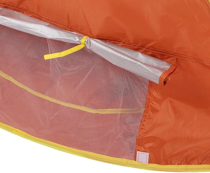 Pop Up Beach Tent Portable Sun Shelter with UV50+ Protection and Built in Baby Pool for Infant Toddlers Outdoor Camping Beach Picnic Easy Set Up (Orange)