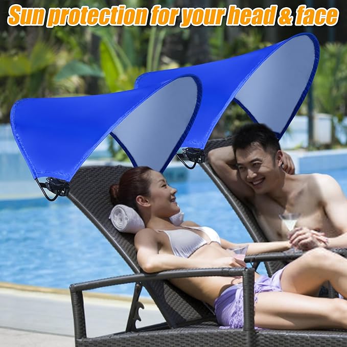 Beach Chair Canopy Foldable Chair Umbrella Sun Shade Attachment for Beach Camping Fishing Lounge Tanning Zero Gravity Chair