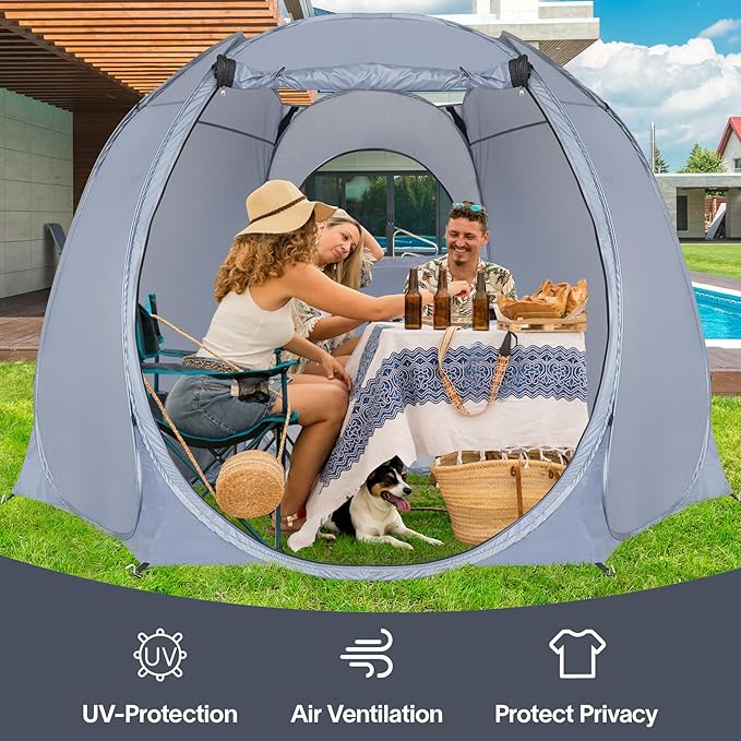 Alvantor Pop Up Screen Tent House Room Instant Outdoor Camping Canopy Sun Shelter Gazebo for Patio Backyard &amp Deck Privacy Tent(2-10 People 8'x8' 10'x10' 12'x12')