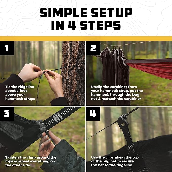 Wise Owl Outfitters Hammock Bug Net – Mosquito Net for Hammock Lightweight Bug Netting for Camping Hiking Backpacking Forest &amp Outdoor Use