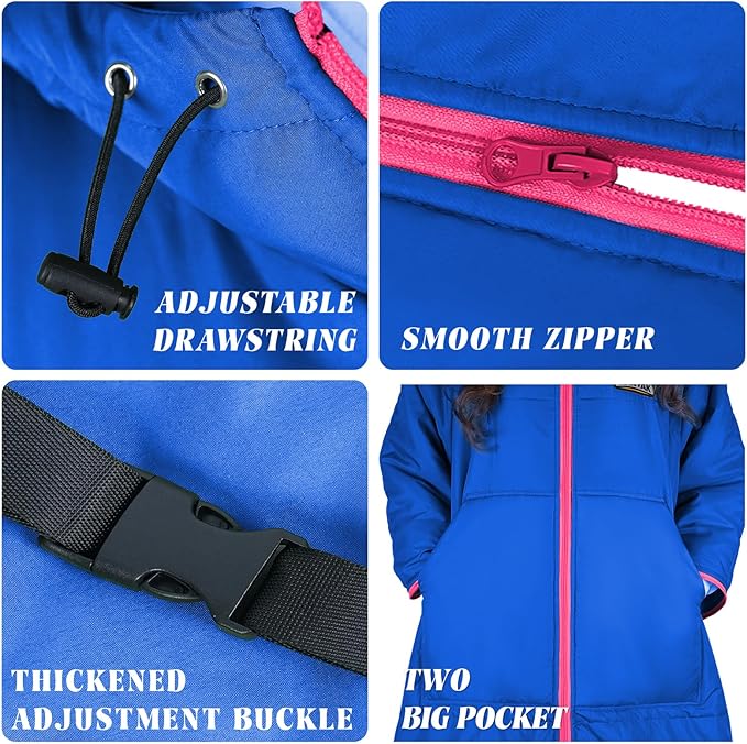 Camping Blanket Poncho Large Wearable Blankets 75 x 55 inch Cape Windproof &amp Water-Repellent Portable &amp Warm for Outdoor Sports Travel Car