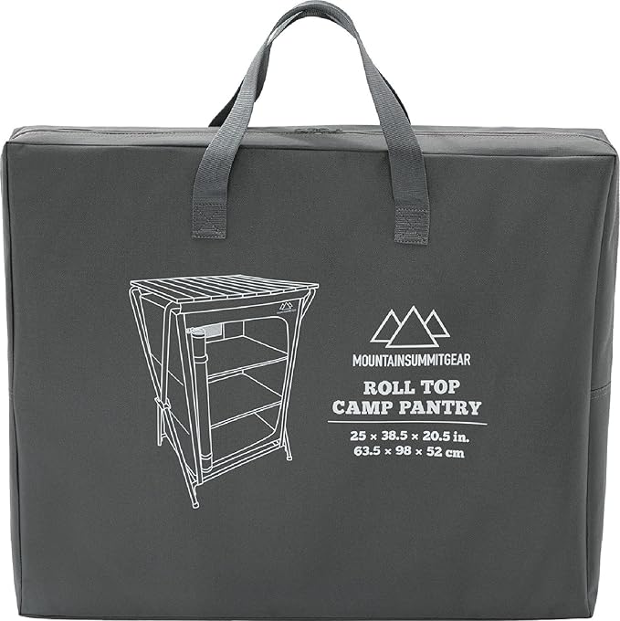 MOUNTAIN SUMMIT GEAR Foldable Roll Top Camping Pantry and Table Made by Caddis Sports