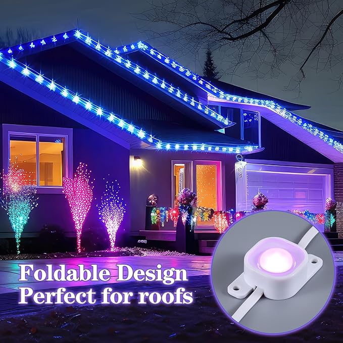 120 Set Light Clips for Govee H706 H806 Mounting Clips with 250 Screws Compatible with Govee Pro Permanent Outdoor Lights Extension Install Firmly (White)
