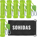 Camping Rope Reflective Tent Rope Guyline with Ratchet Pulley Tarp Tie Down Ropes for Tent Tarp Canopy Shelter Camping 13ft Adjustable Guy Line for Canopy Tent 6 Pack Guy Lines Tents Cords