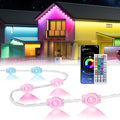 300Ft Permanent Outdoor LightsSmart RGB Outdoor Lights with Remote APP Control IP67 Waterproof Outside Light for House for Daily Garden TV Backlights Christmas Decor