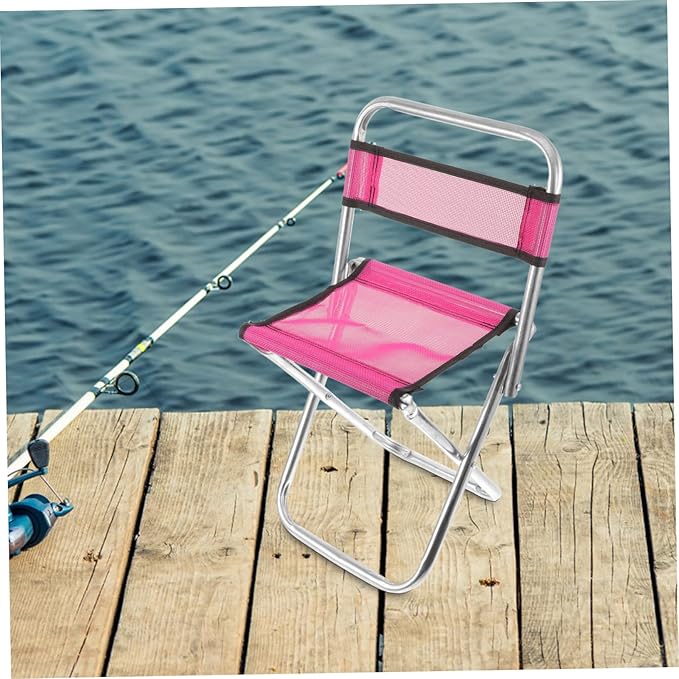 Folding Fishing Stool for Adults Compact Camping Chair Lightweight and Sturdy for Beach Picnic and Camping Random Color
